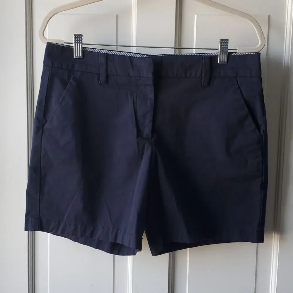 TOMMY HILFIGER SHORTS NAVY BLUE SIZE 8 COTTON STRETCH ALMOST 7
